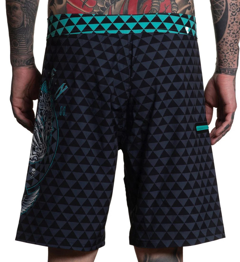 Sullen Clothing Boardshorts Butterfly Tattoo Rosen Schmetterling Badehose