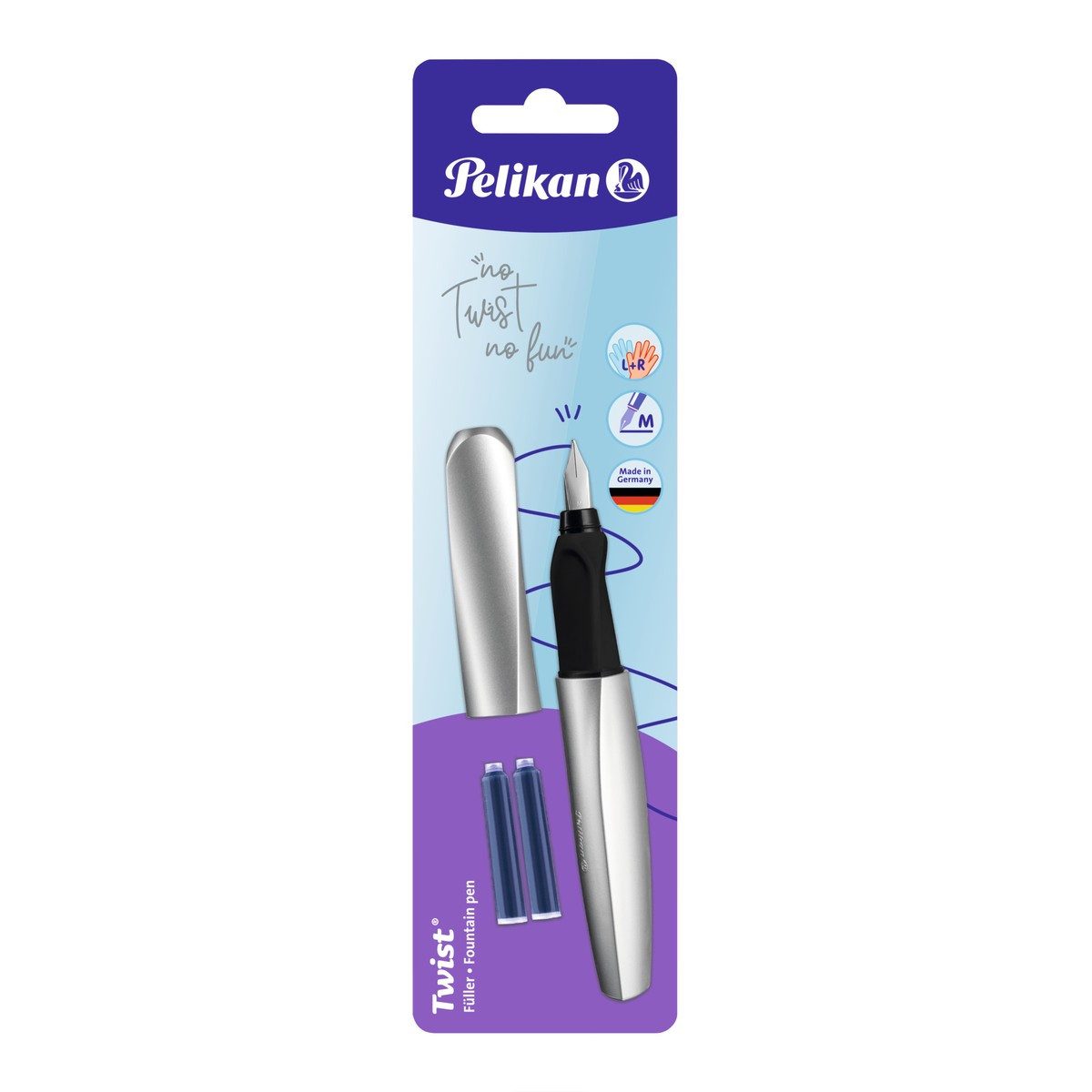Pelikan Füller Pelikan Füller Twist LH & RH silber Blister