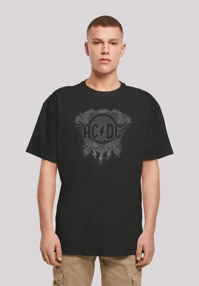 F4NT4STIC T-Shirt ACDC Rock Band Black Ice Print