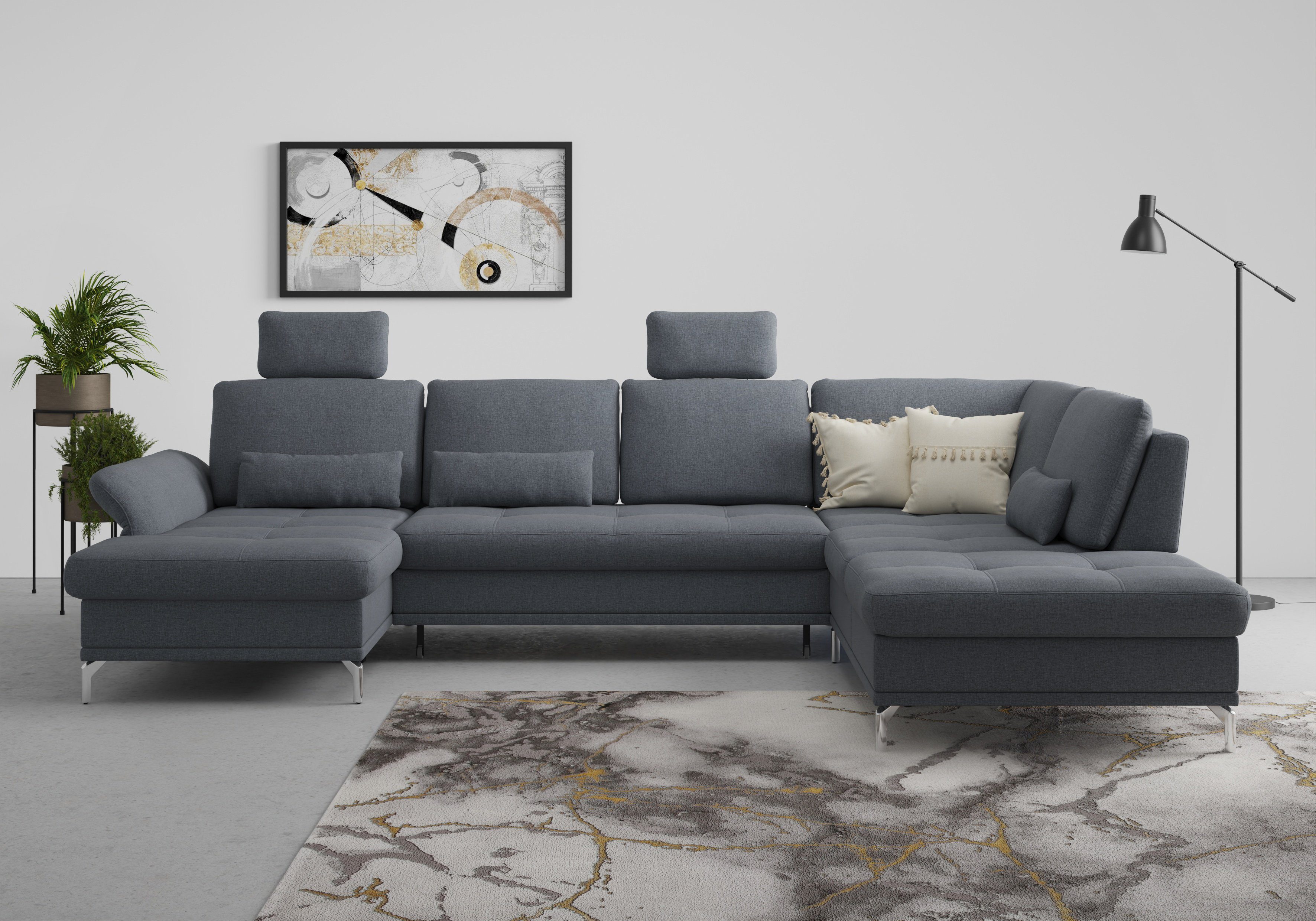 INOSIGN Wohnlandschaft "Palm Beach U-Form" Federkern, mit Sitztiefenverstel günstig online kaufen