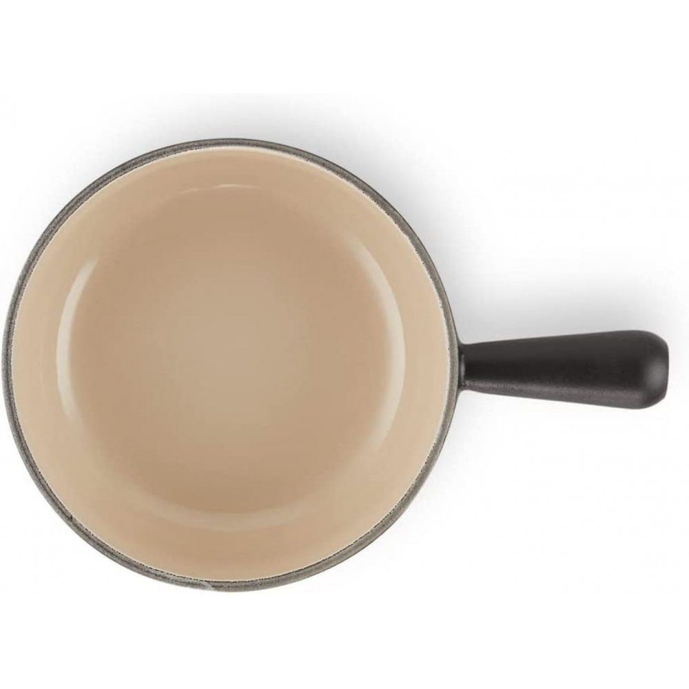 Fonduetopf - Gusseisen 22 cm-schwarz Schwenkkasserolle - - Fonduetopf - CREUSET CAQUELON LE