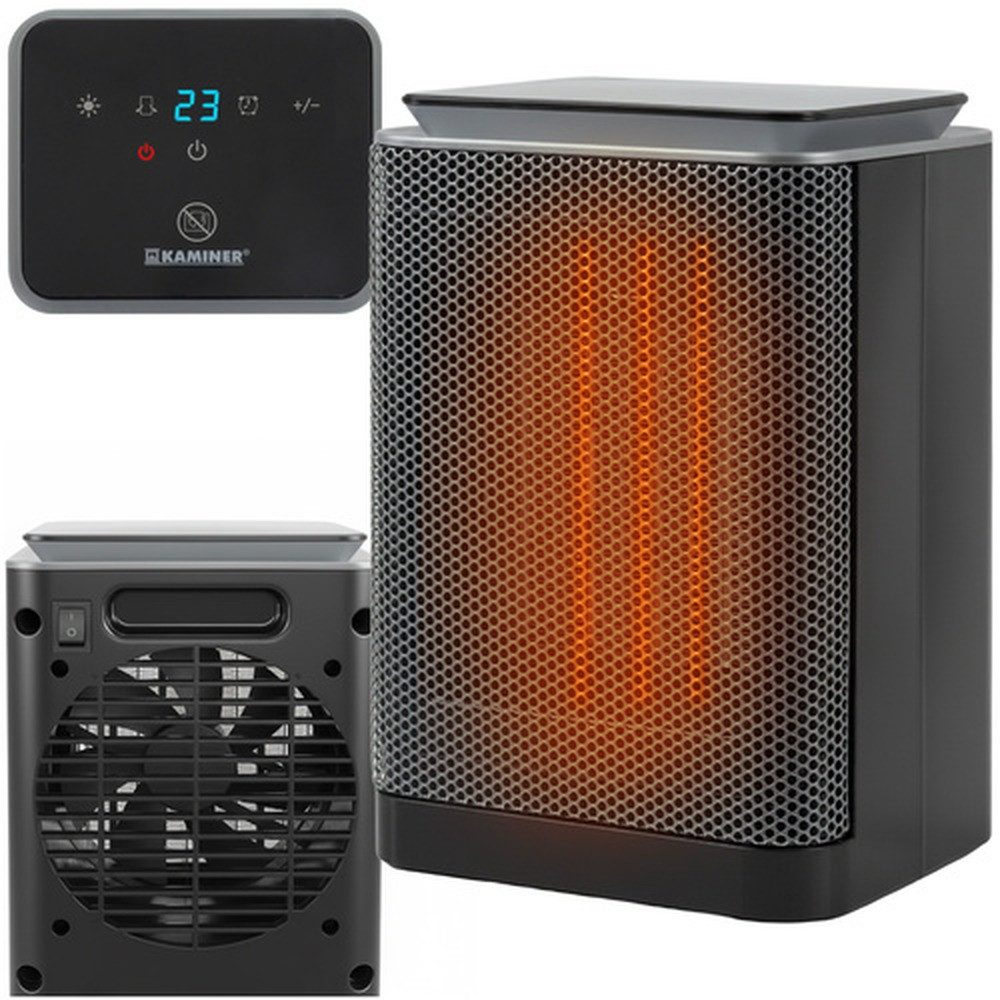 Kaminer Elektro-Heizkörper Elektrischer Keramikheizer 1500 W, programmierbare Laufzeit und Weitwinkel-Schwenkfunktion