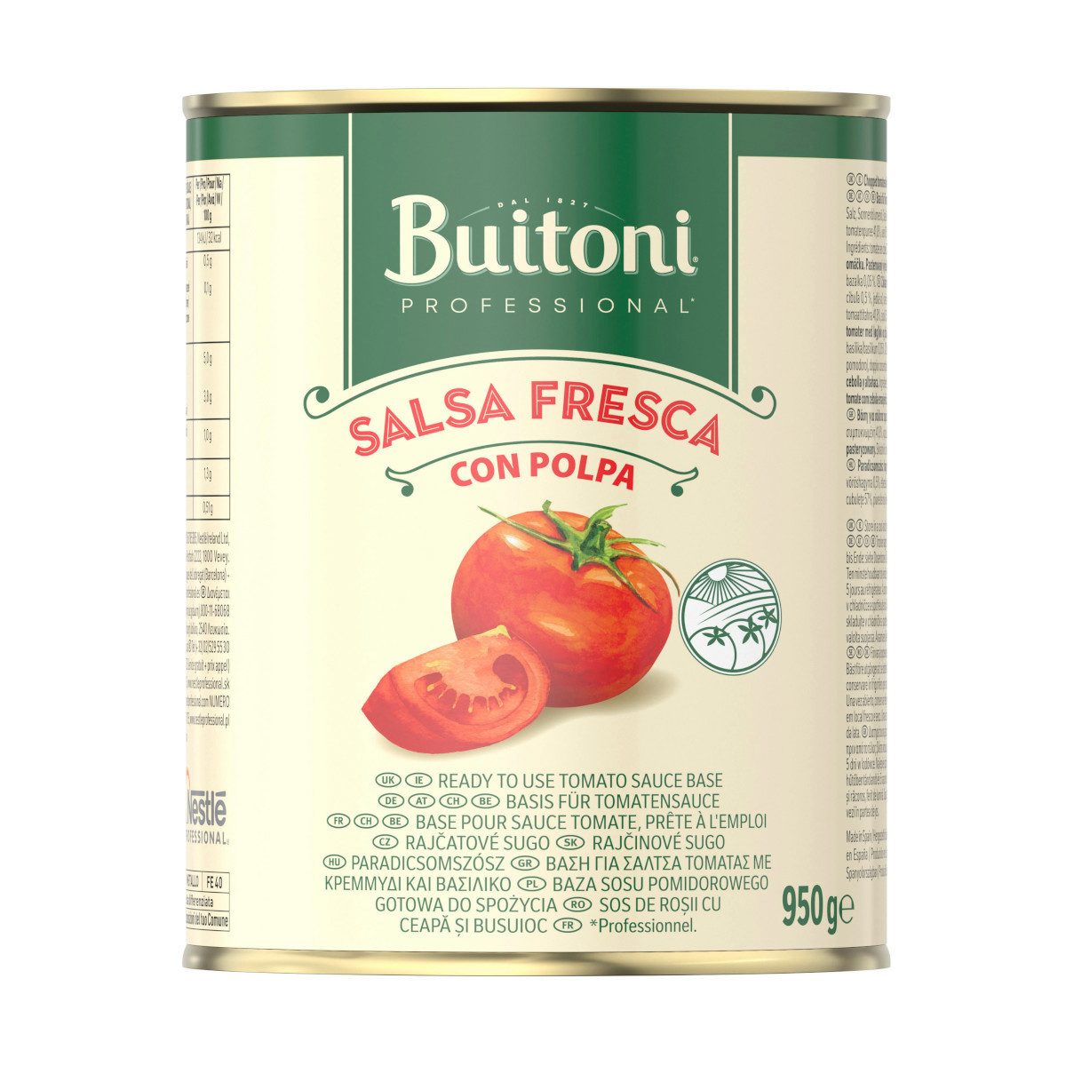 Buitoni Saucen, Buitoni Salsa Fresca Con Polpa Basis für Tomatensauce Dose 950g