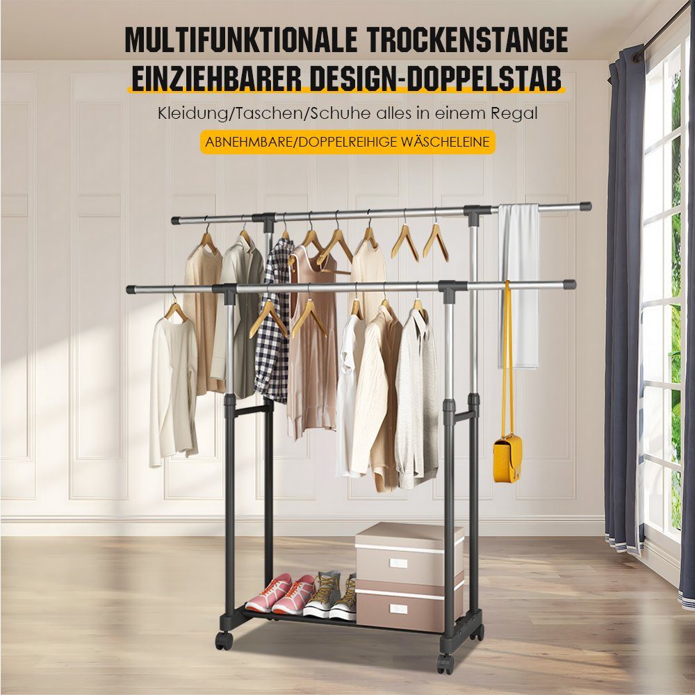 PFCTART Kleiderständer Verstellbarer und ausziehbarer Doppelstab-Kleiderstä günstig online kaufen