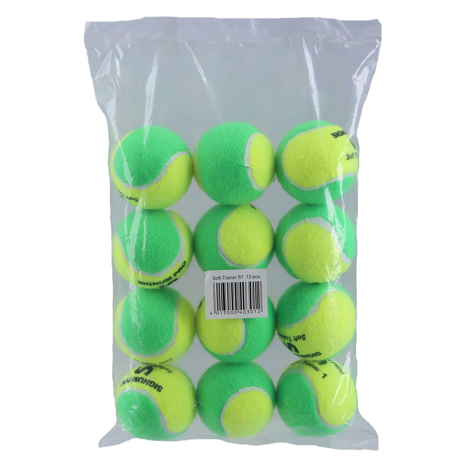 Tennisball Soft Trainer Stage 1 Methodikbälle gelb/grün 12er Beutel