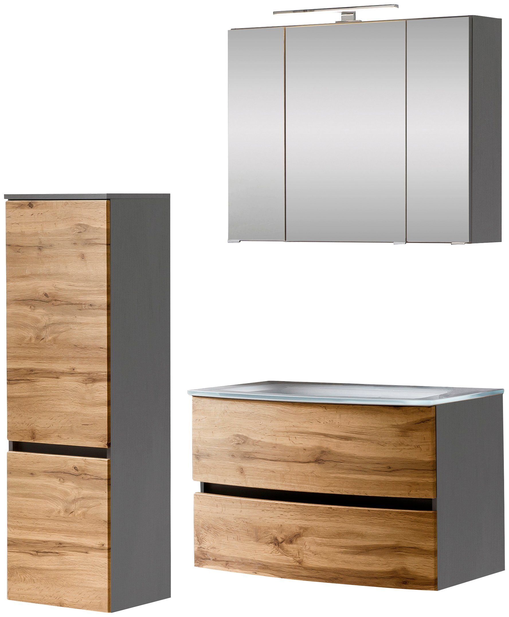 welltime Badezimmer-Set Kaunas, (Set, 3-St), bestehend günstig online kaufen