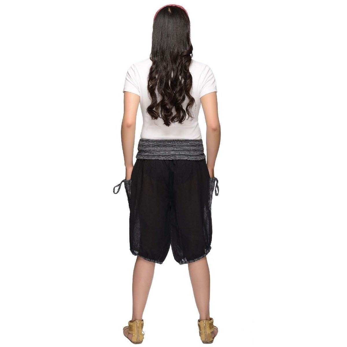 SIMANDRA Haremshose Varkala Damen Harem Short gesmokt (1-tlg) mit elastischem Bund