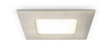 LED Universum LED Panel Aluminium, weiß, quadratisch, Einbau, 4W, warmweiß, 250lm, 3000K, warmweiß