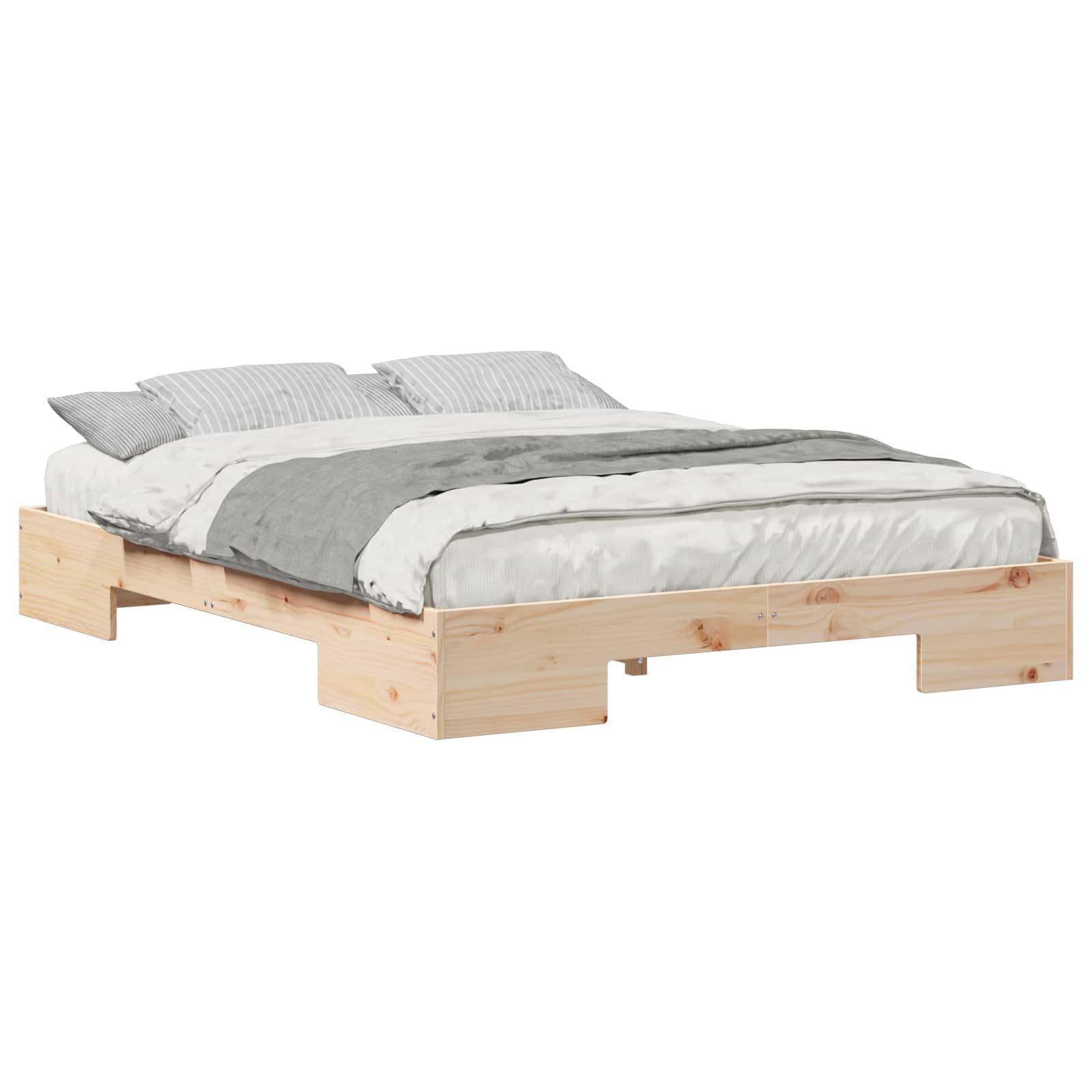 vidaXL Bett Bettgestell Braun 150 x 200 cm (1-tlg) günstig online kaufen