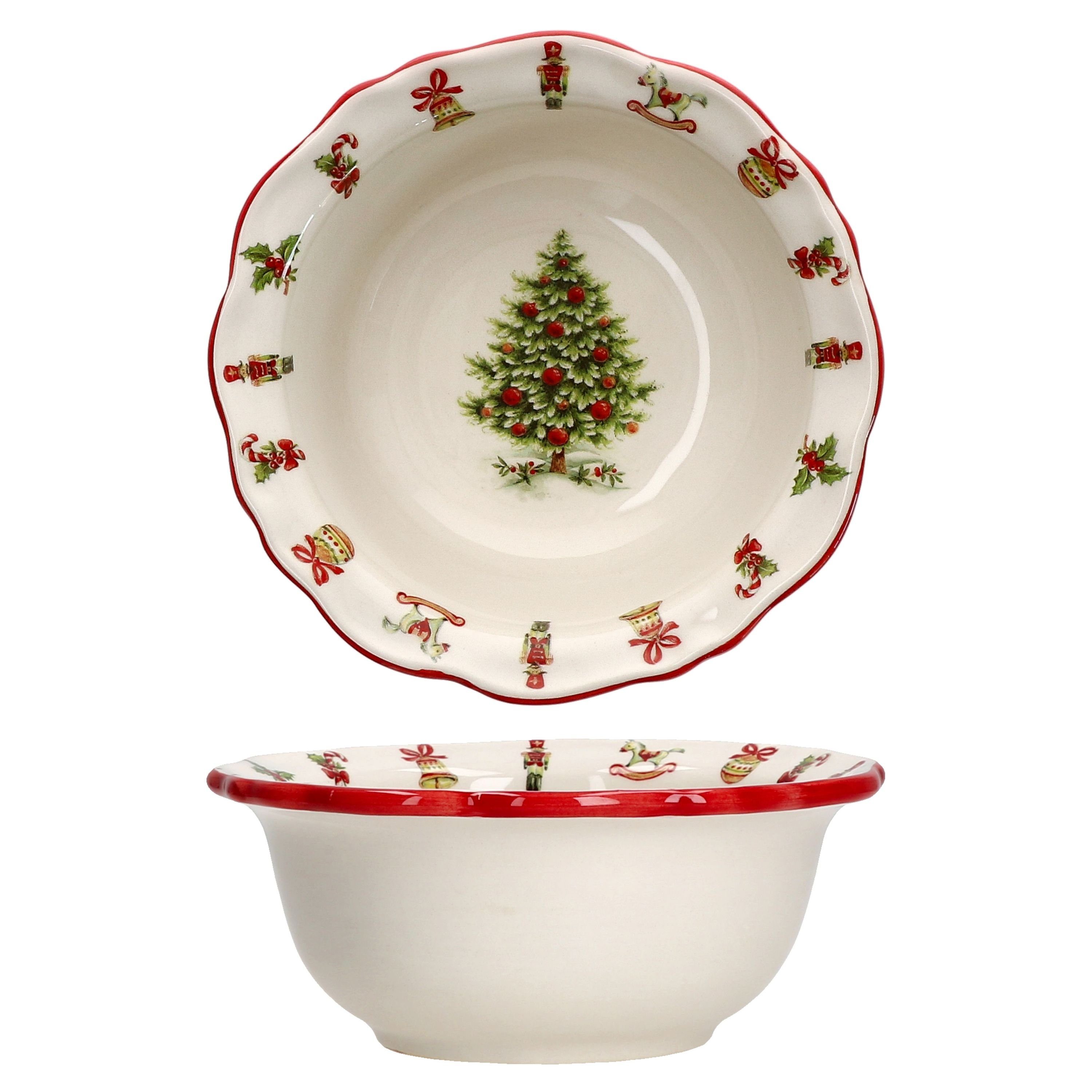 Müsli Müslischale 4x Schüssel Kekse Weihnachten, Natale MamboCat Schale Maestro Keramik Keramik
