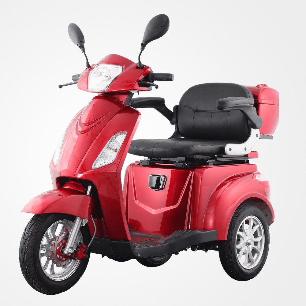 Urban Hopper E-Motorroller Elektro Seniorenmobil Vista 3-Rad Elektroroller Lithium-Akku, 1000 W, 25 km/h, Herausnehmbarer Lithium-Ionen Akku, ca. 60km Reichweite, LED, COC