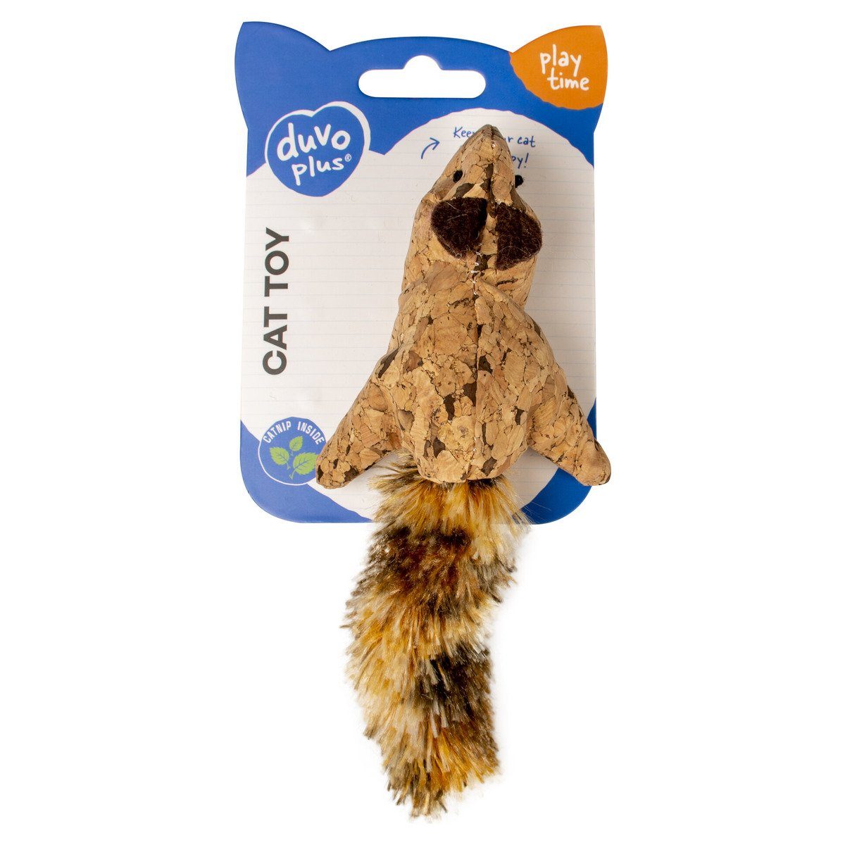 DUVO+ Tierkuscheltier Katzenspielzeug Eichhörnchen mit Plüschschwanz günstig online kaufen