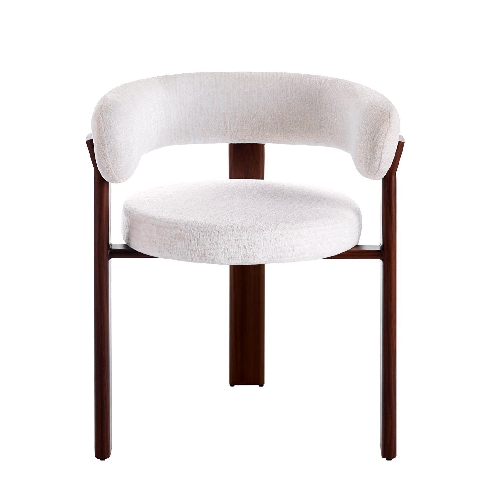 DITAIX Polsterstuhl 2er Set Esszimmerstühle Mid Century (2 St), mit Gebogener Rückenlehne & Metallgestell