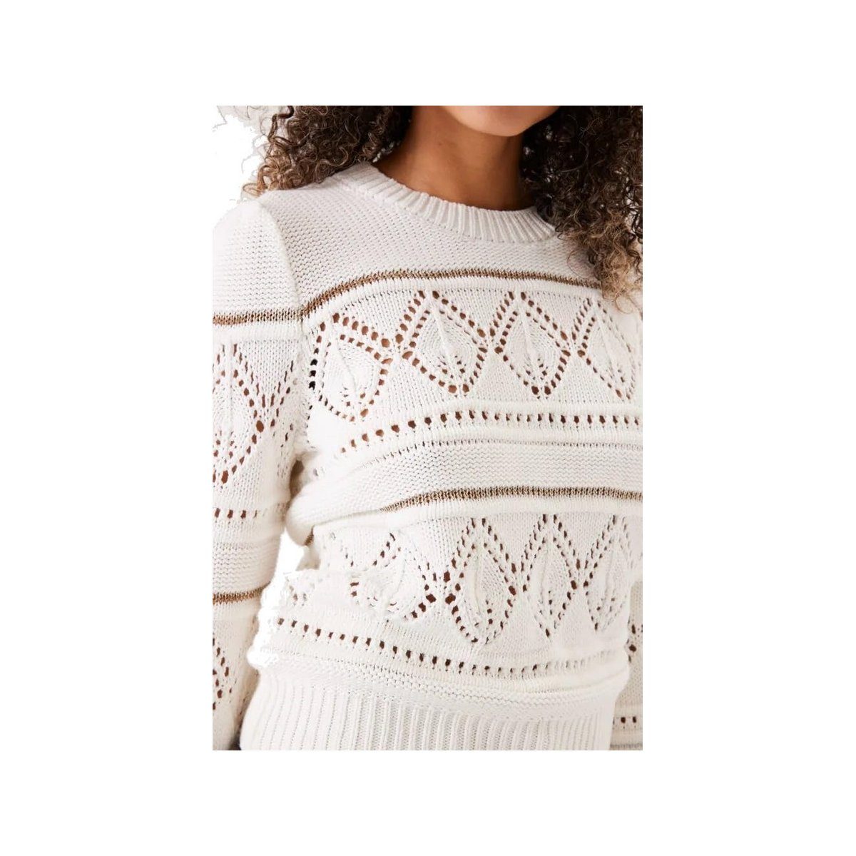 Garcia Pullunder weiß passform textil (1-tlg) | Strickpullover