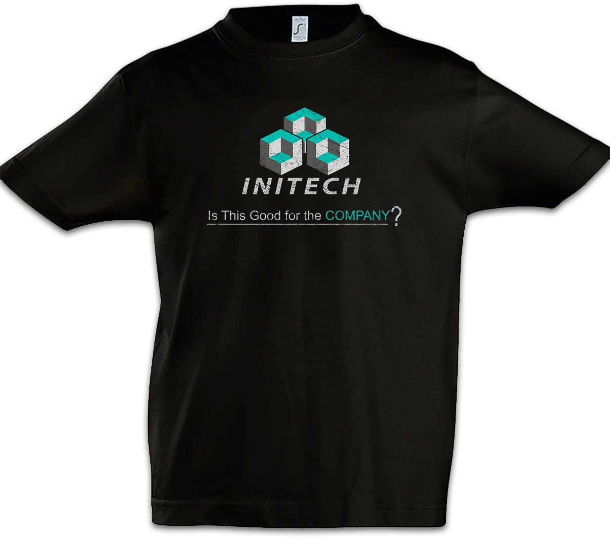 Print-Shirt Initech Kinder T-Shirt Office Alles Routine Space Sign Insignia Logo