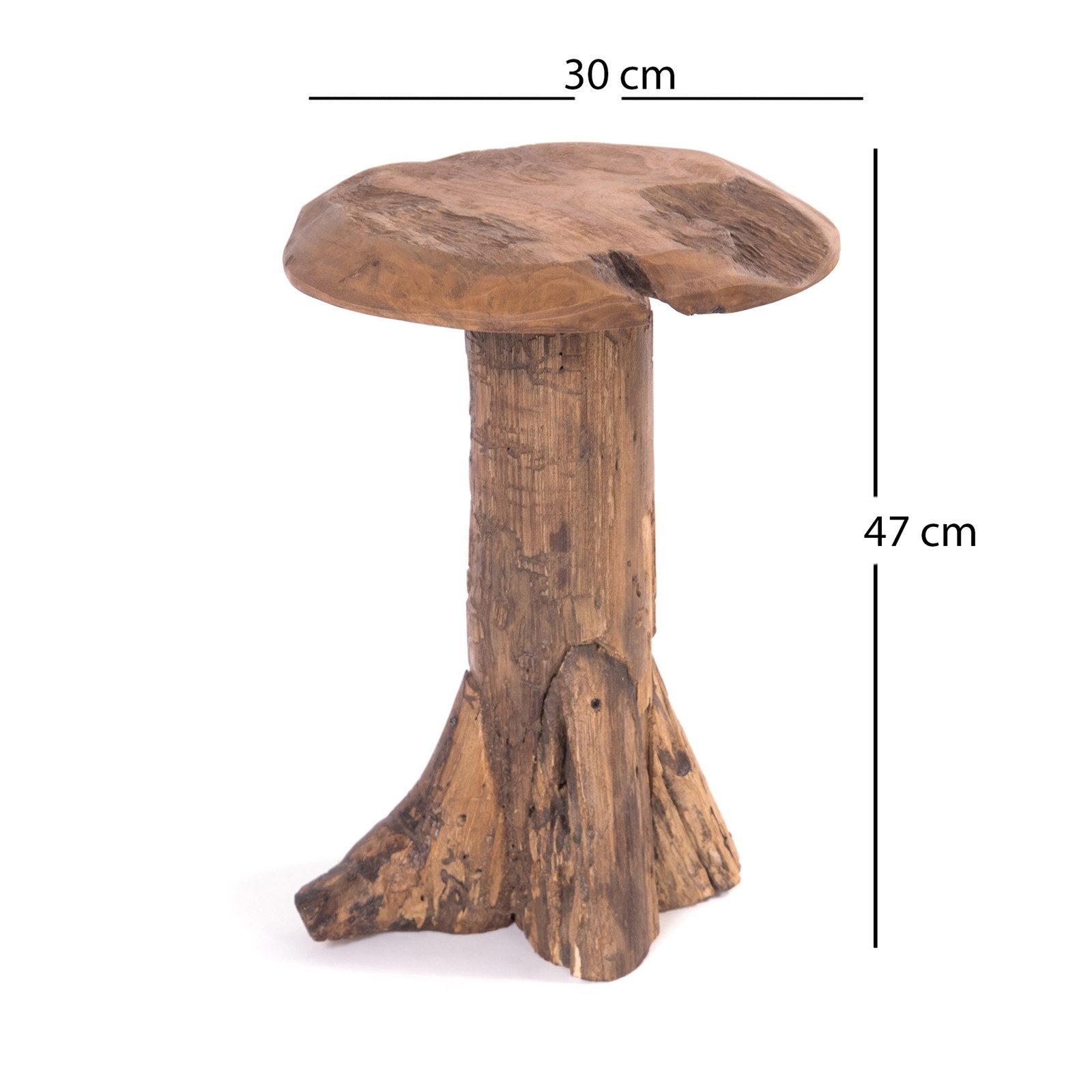 DESIGN DELIGHTS Beistelltisch BEISTELLHOCKER "DARWIN", Holz massivholz, Ø 3 günstig online kaufen