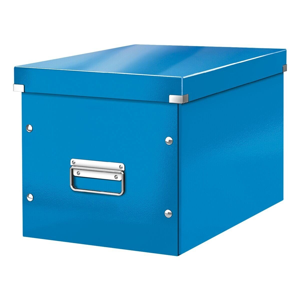 LEITZ Aufbewahrungsbox Click & kubischen Standardmöbel mit blau für metallic Cube, passend Fächern Store
