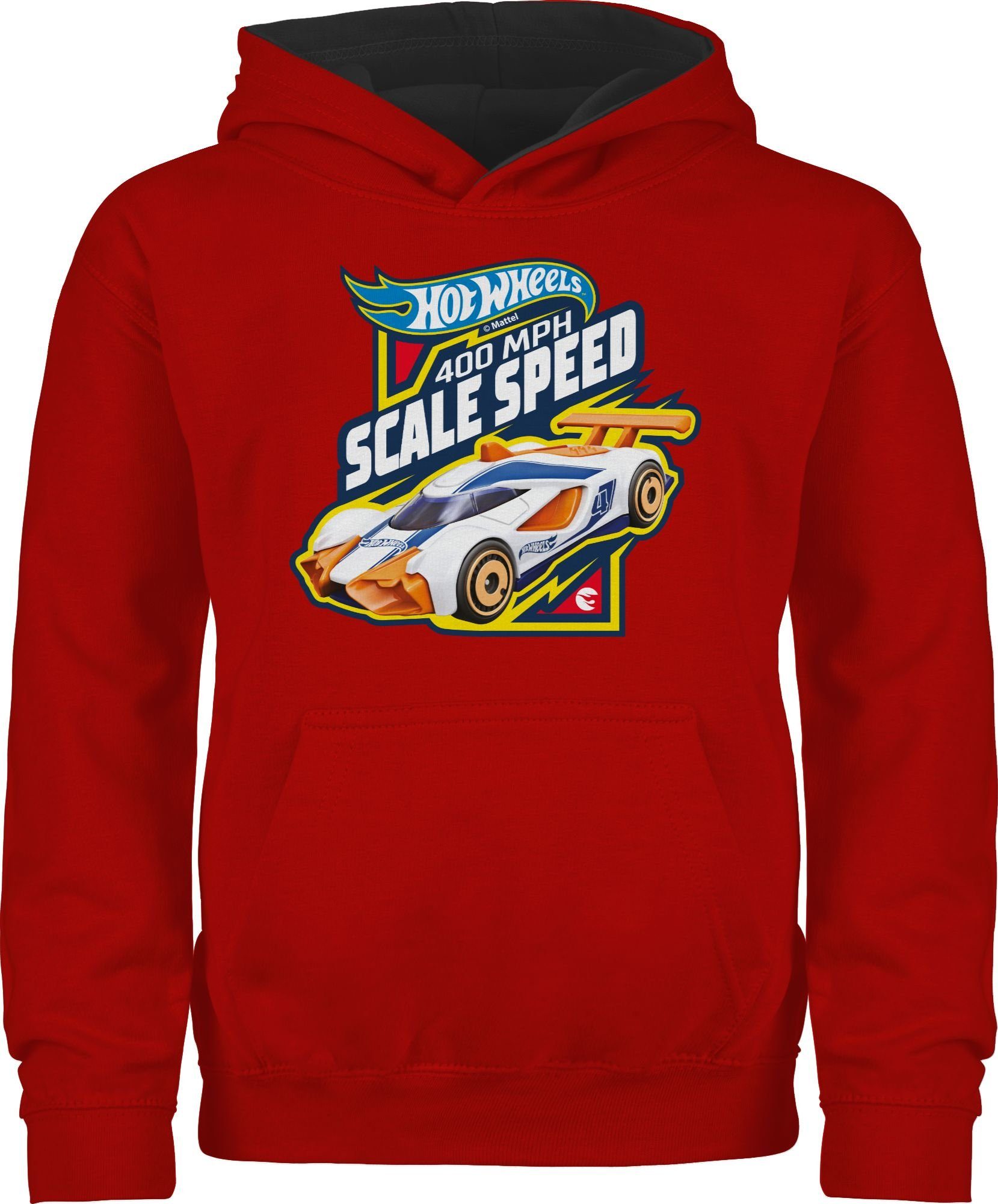 Shirtracer Hoodie 400MPH Scale Speed Hot Wheels Mädchen 1 Rot/Schwarz