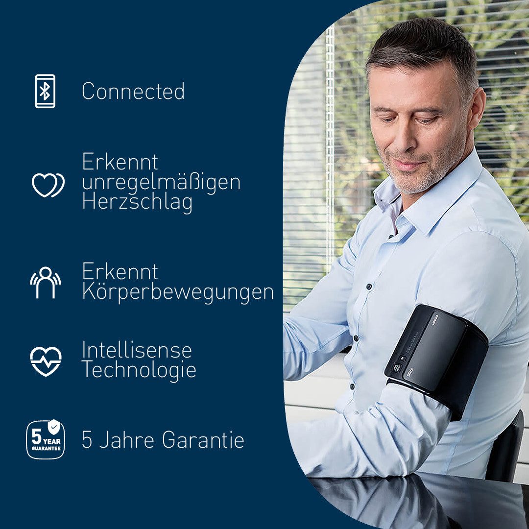 Omron Oberarm-Blutdruckmessgerät EVOLV, einfache & präzise Messung ohne Kabel und Schläuche, mit App, klinisch validiert für Schwangere, Intelli Wrap Manschette 22-42 cm