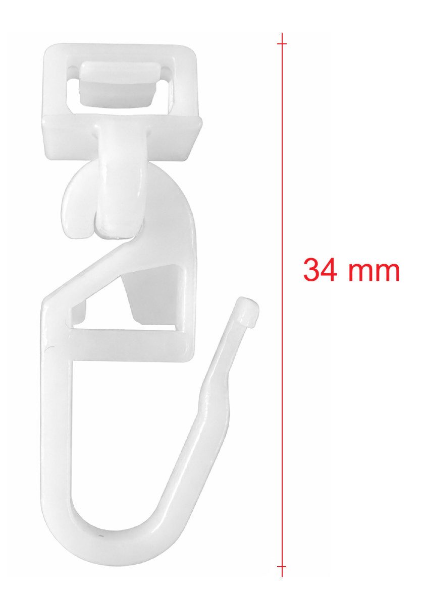 HINNO Klick-Gleiter Silent, Gardinenschienen, Vorhangschienen, (Set, 25-St., Set aus mehreren Gardinengleitern), klicksystem, leises Gleiten, hohe Tragkraft, nachrüstbar, langlebig