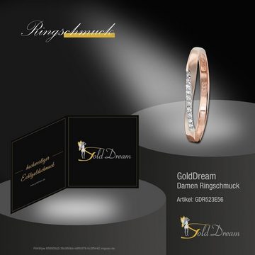 GoldDream Goldring GoldDream Gold Ring Gr.56 Swing (Fingerring), Damen Ring Swing aus 333 Rosegold - 8 Karat, Farbe: rosé, weiß