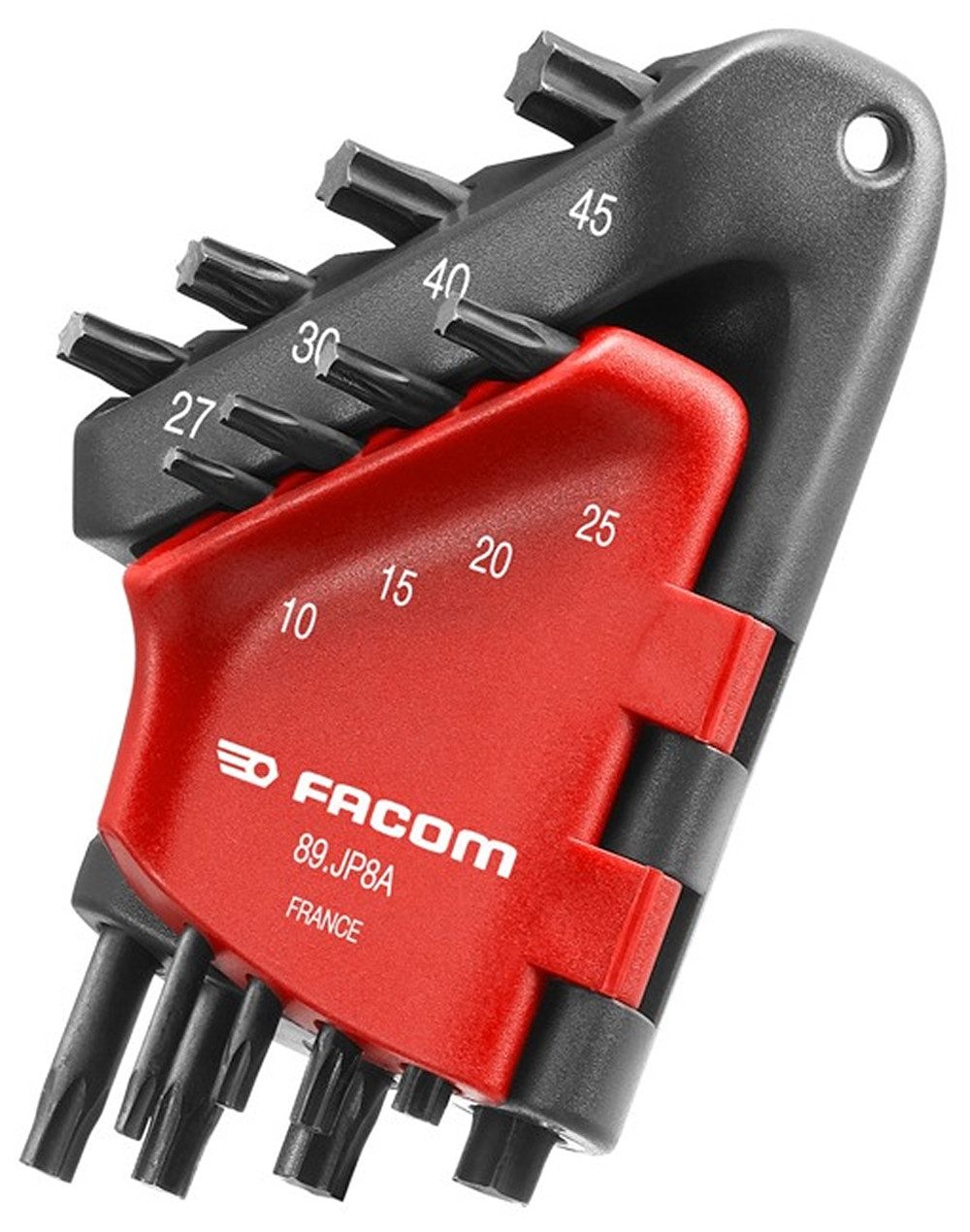 Halter Facom 89.JP8A Stiftschluessel Torx, im Halter, 8-tlg