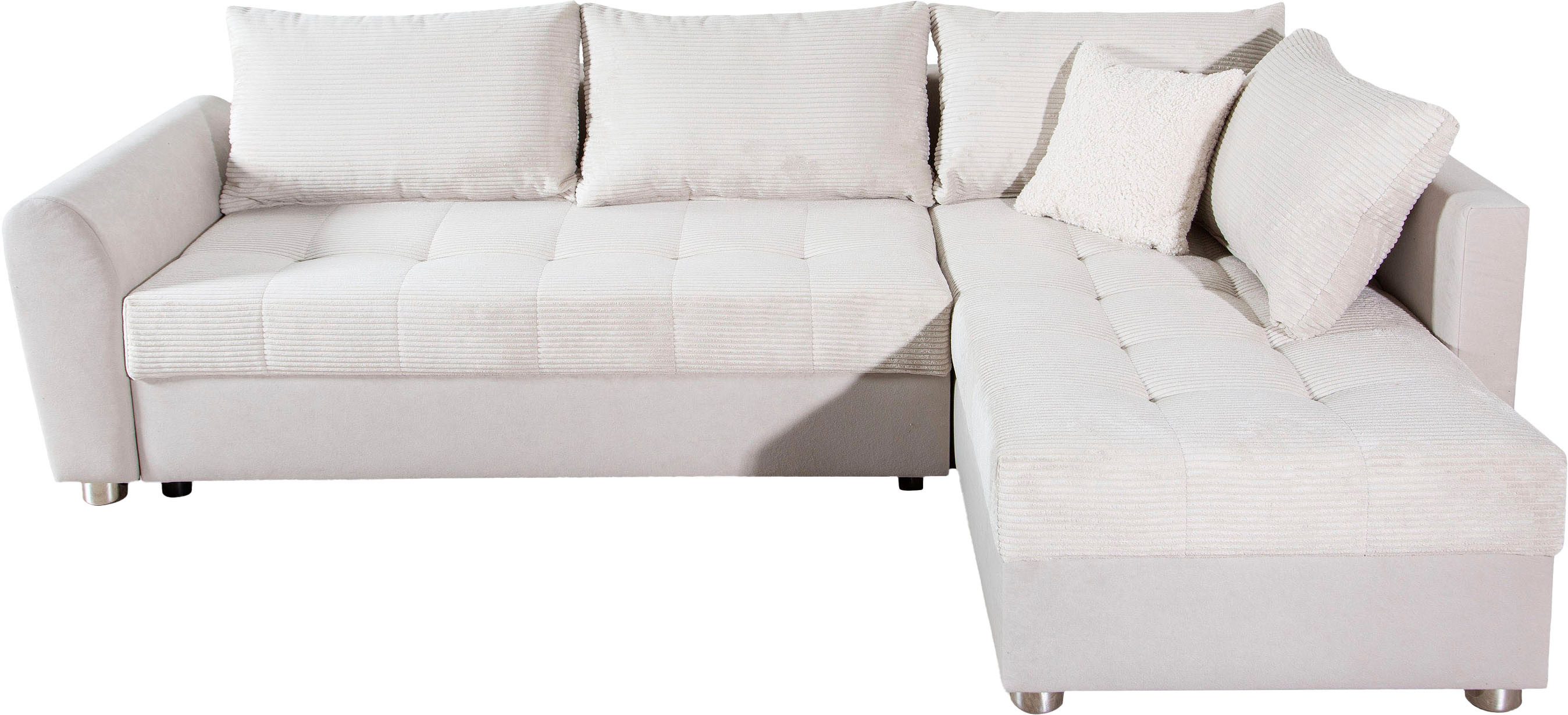 COLLECTION AB Ecksofa, Ecksofa,Bettfunktion,Bettkasten,Bonnelfederkern, Rüc günstig online kaufen