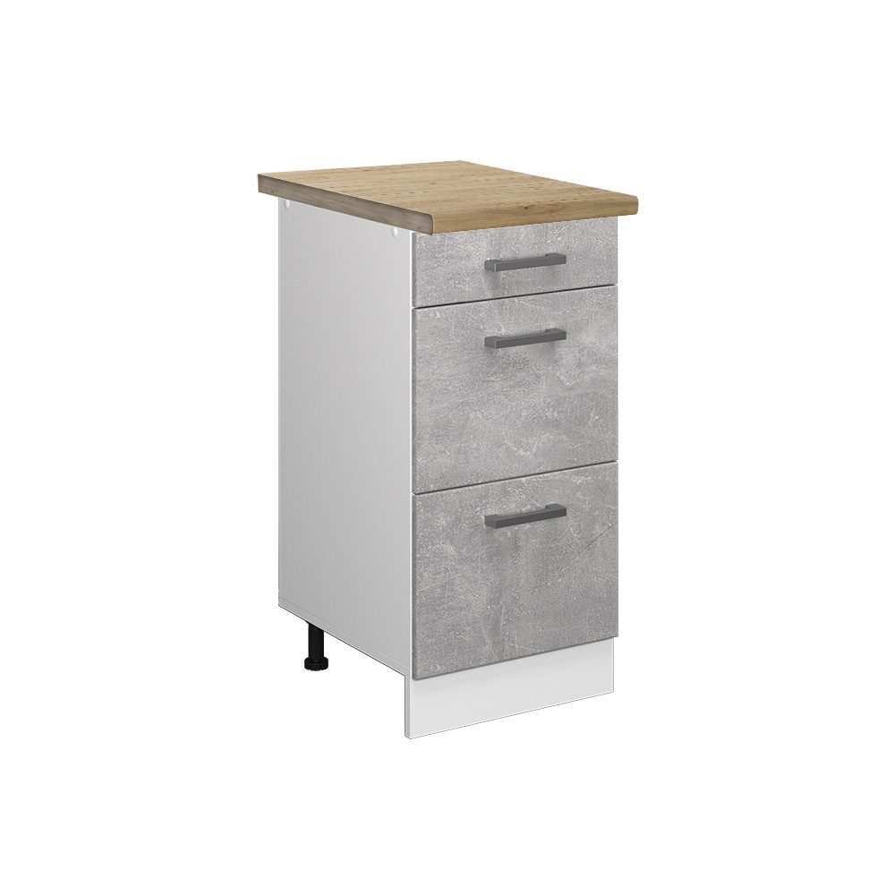 Vicco Unterschrank R-Line, Beton/Weiß, 40 cm günstig online kaufen