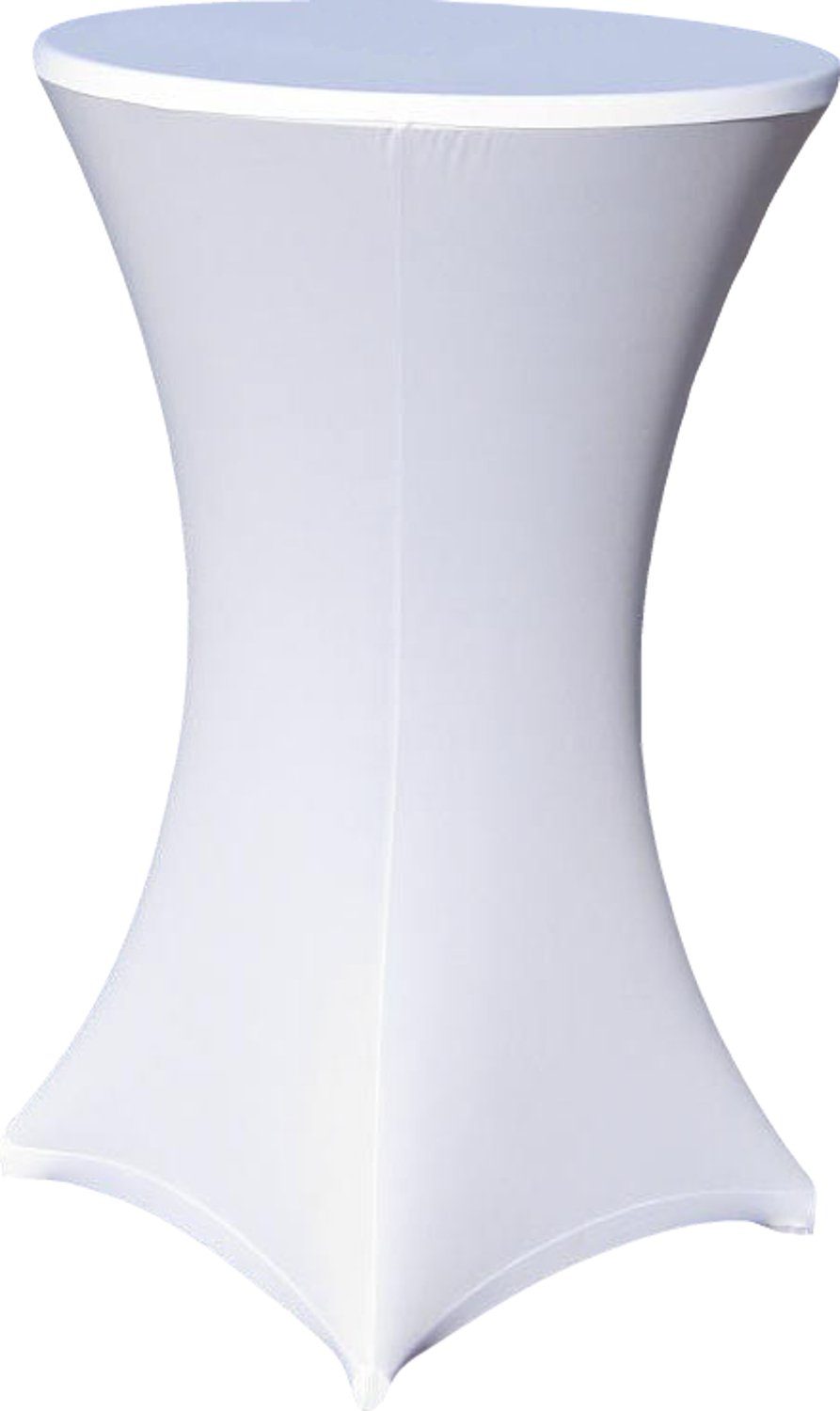 EXKLUSIV HEIMTEXTIL Stehtischhusse Stehtischhusse Stretch für Bistrotisch mit 4 Fußlaschen elastisch, mit Fußlaschen Durchmesser 80 cm