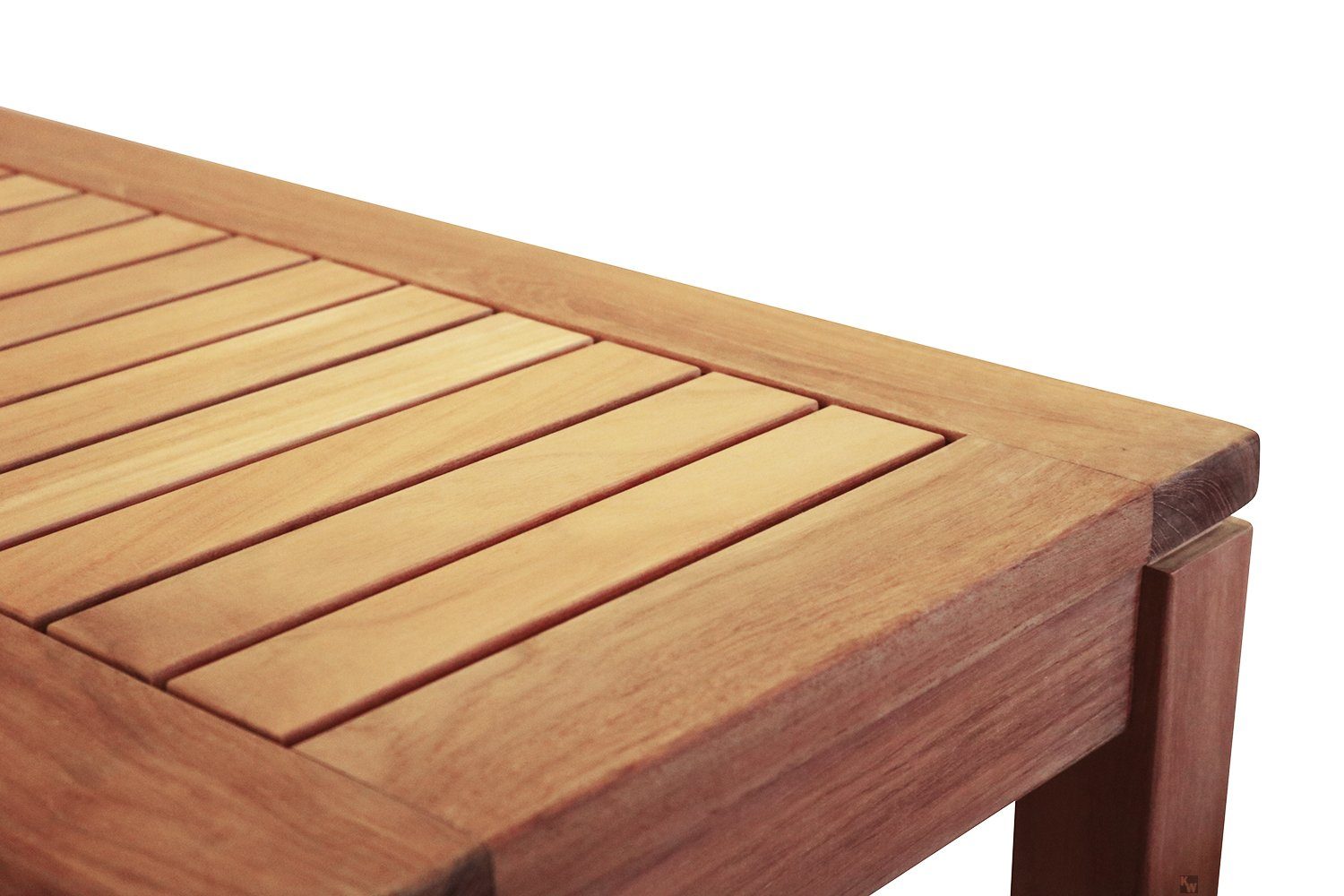Kai Wiechmann Beistelltisch Edler Teak Konsolentisch 120 x 45 cm als wetterfeste Gartenanrichte, unbehandelte Teak Konsole mit zwei Ebenen