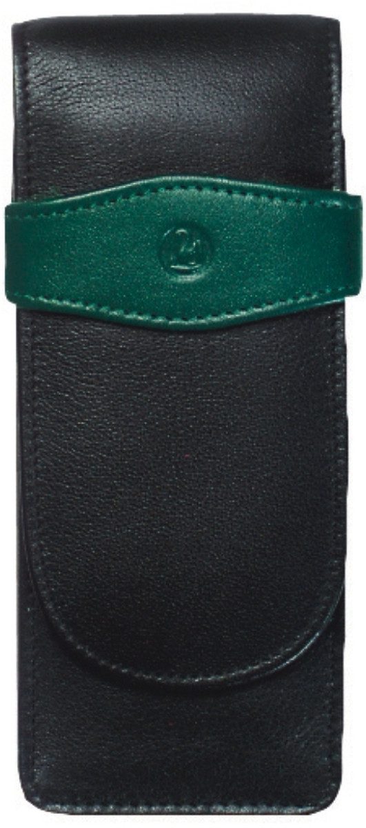 Pelikan Federtasche Schreibgeräteetui Leder TG 32 schwarz-grün für 3 Schreibgeräte