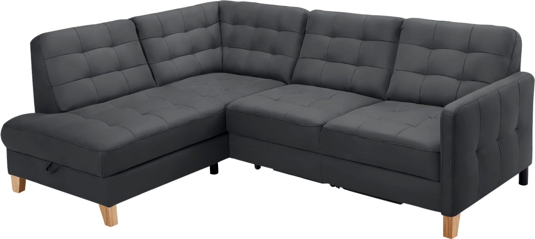 exxpo - sofa fashion Ecksofa Elio, kompakt & bequem, zeitloses Design, Breite 228cm, L-Form, wahlweise mit Bettfunktion und Bettkasten