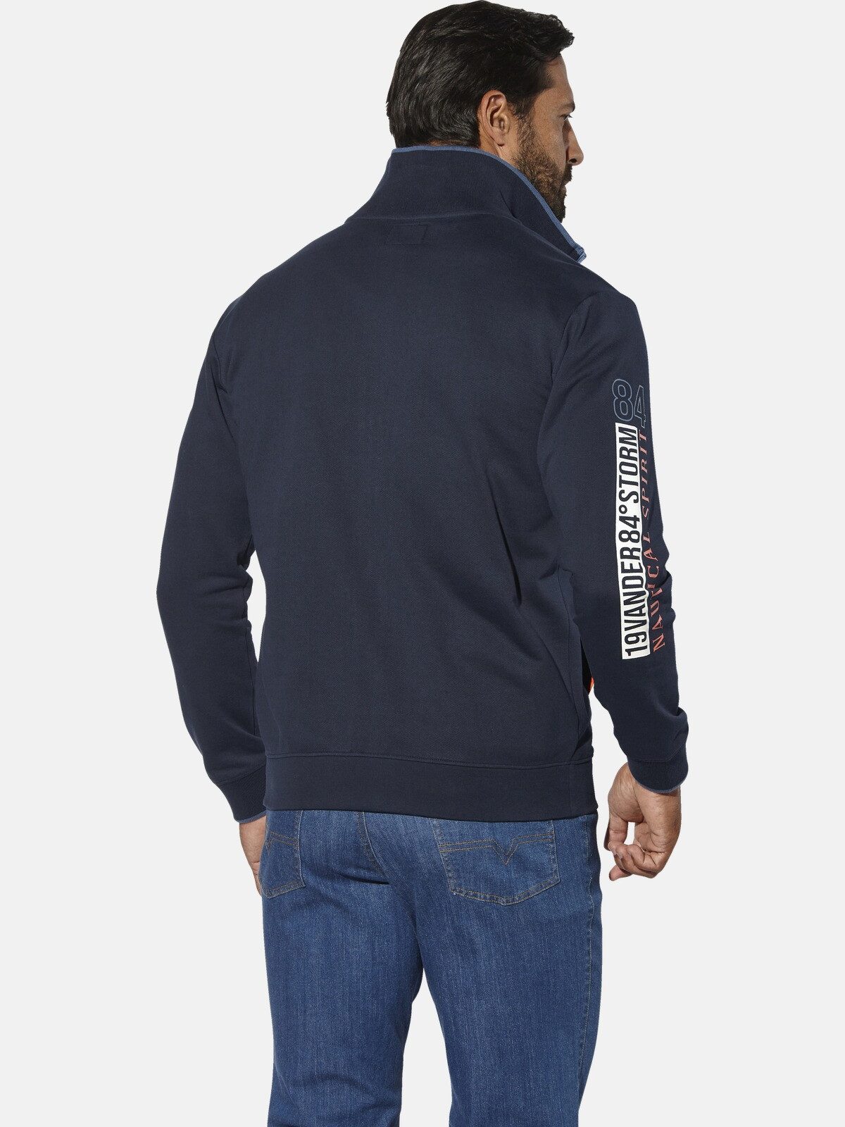 Jan Vanderstorm Sweatjacke LINDSEN mit elastischem Saumbund günstig online kaufen