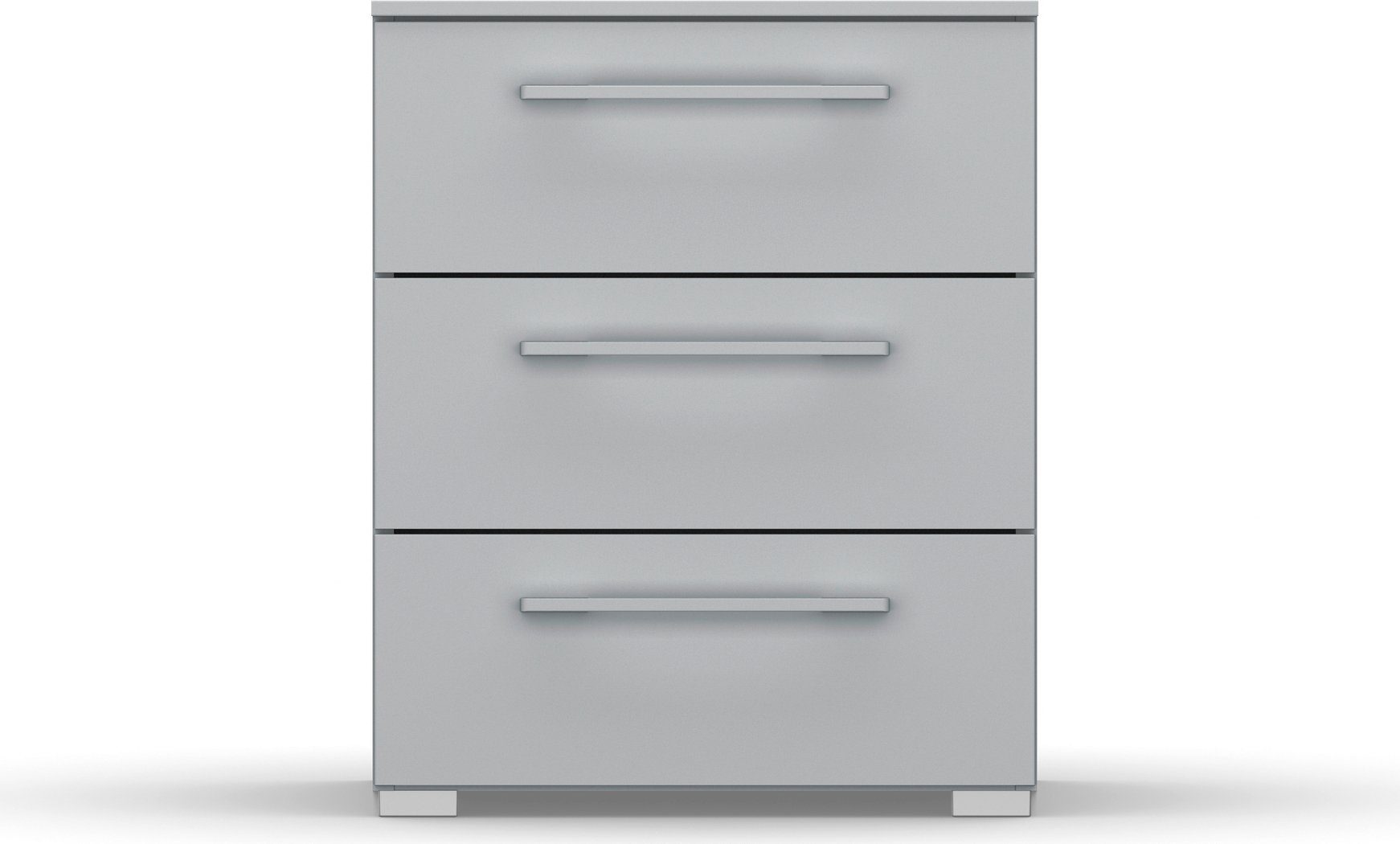 rauch Nachtkommode Nachttisch Nachtkonsole Nachtschrank SKAT PURE (inkl. SOFT-CLOSE-FUNKTION), mit 3 Schubladen in puristischem Design MADE IN GERMANY