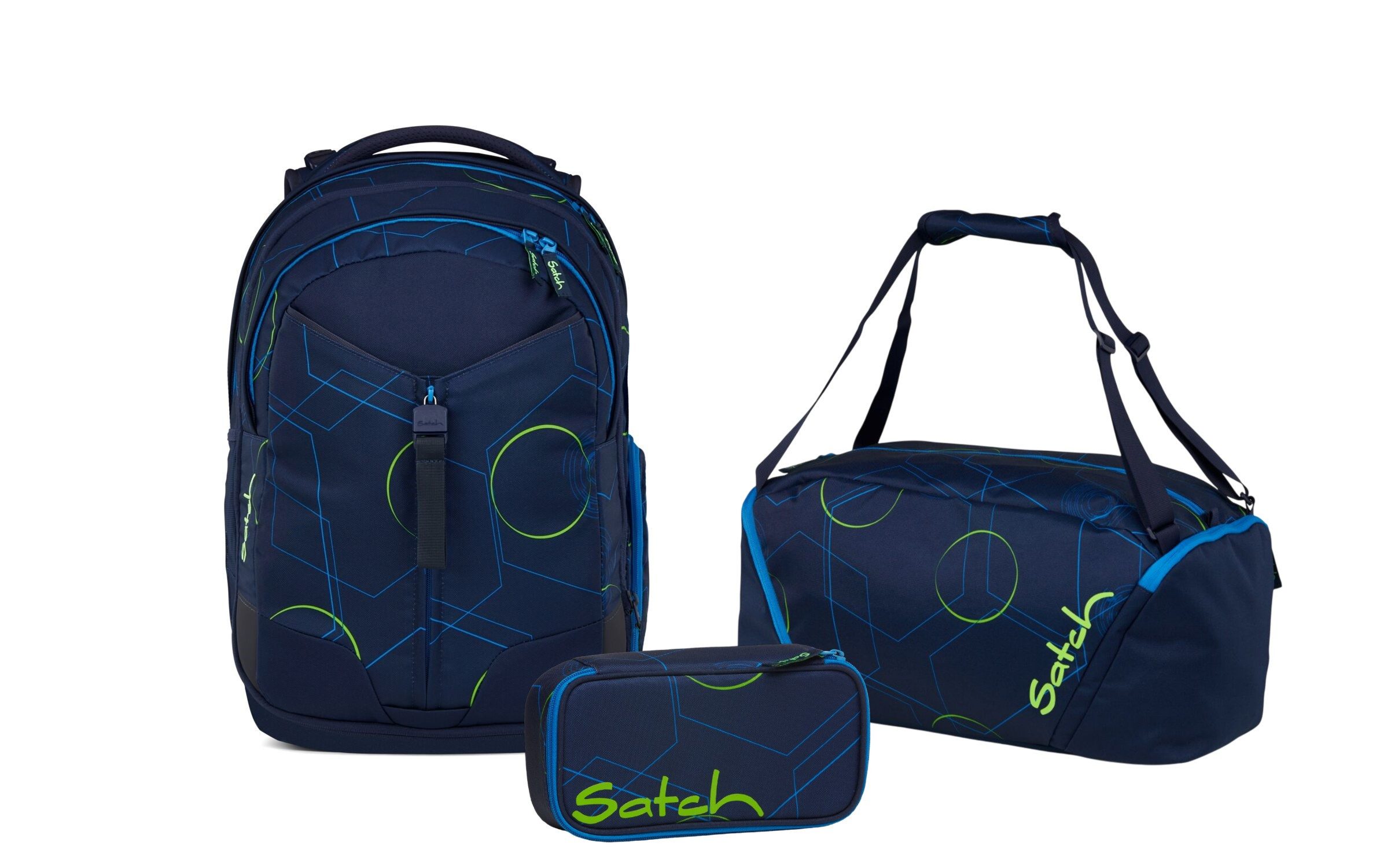 Satch Schulranzen Schulrucksack-Set MATCH Blue Tech günstig online kaufen