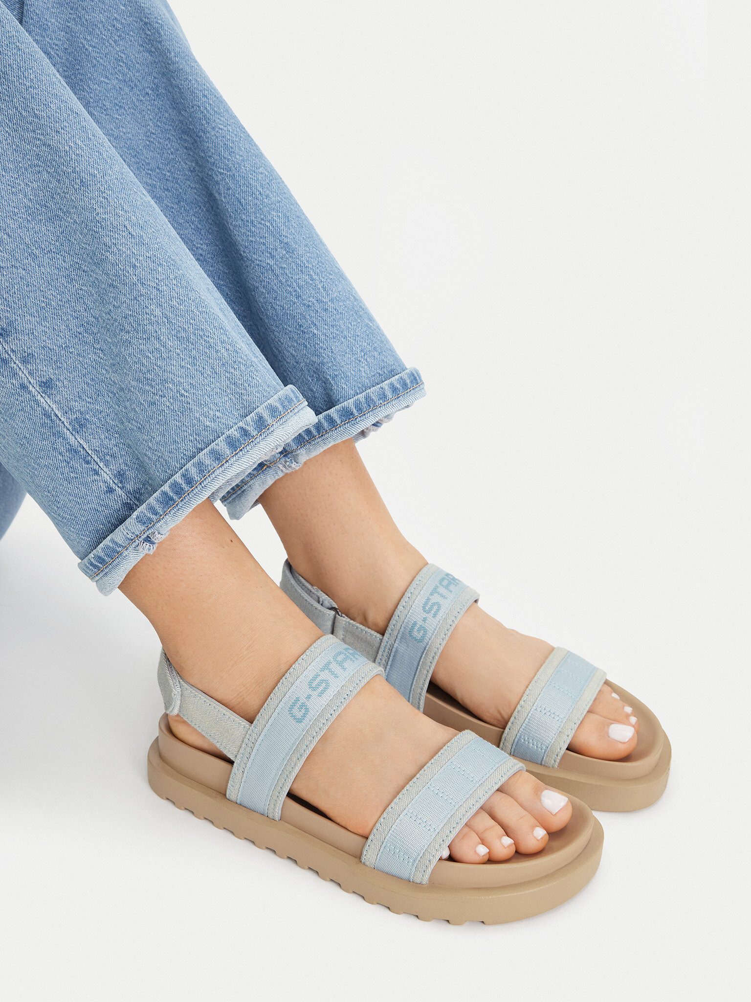 G-STAR G Star Raw Sandals Damen Blau G-STAR RAW-CEO-COLS1 Denim Light Sandale