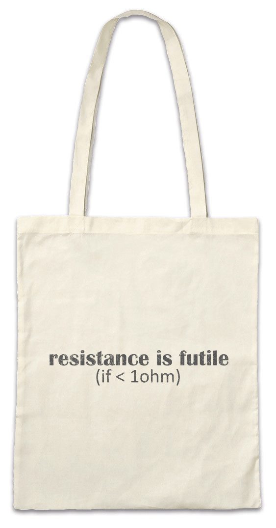 Beuteltasche SQL Resistance Stofftasche Elektriker Elektronier Informatiker