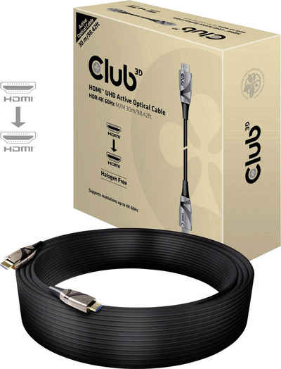 CLUB3D CLUB3D HDMI-Kabel A -> A 2.0 aktiv opt. 4K60Hz UHD 30 Meter retail HDMI-Kabel
