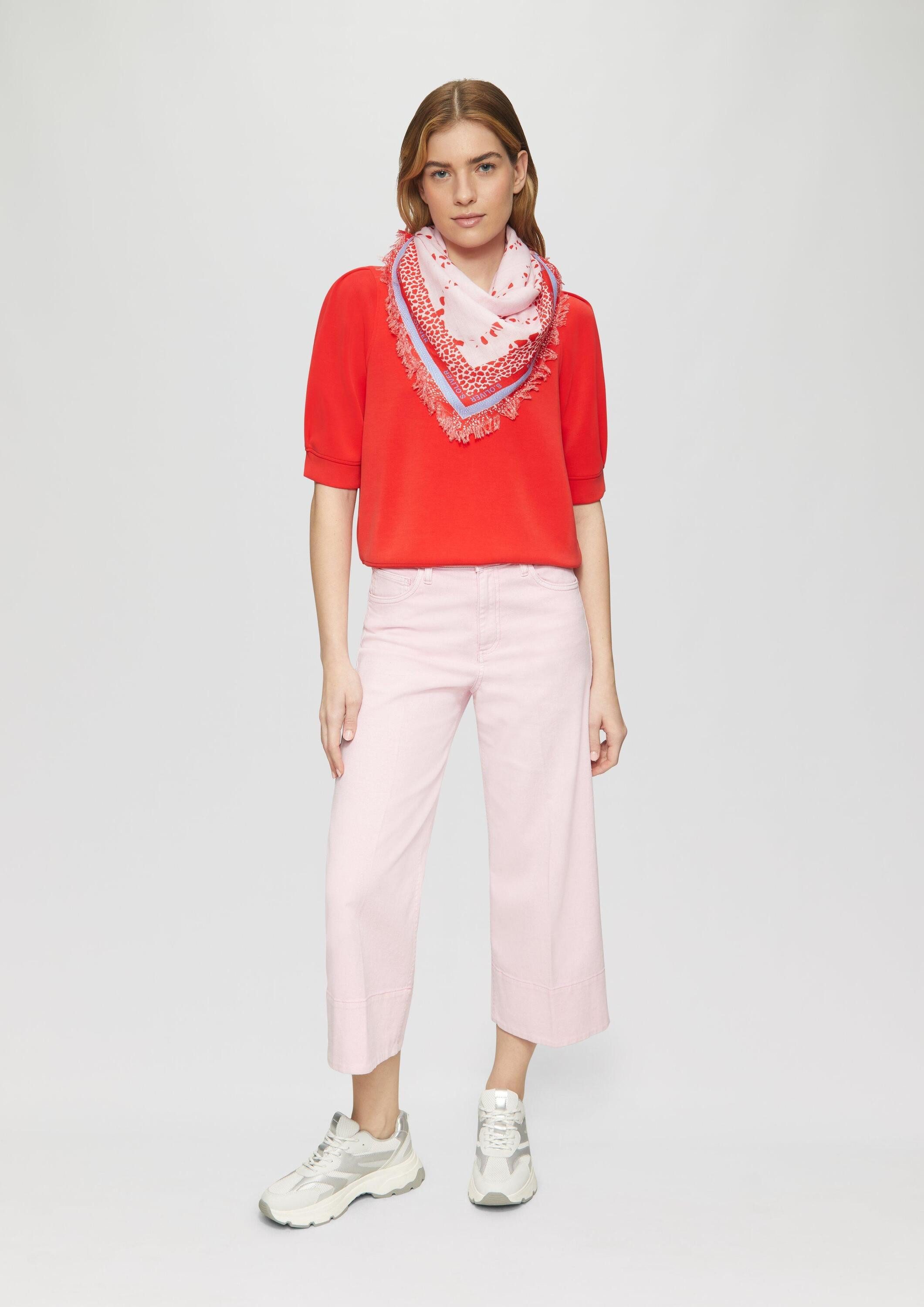 s.Oliver Schal Schal, Schal aus Viskosemix mit Artwork