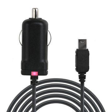 Wicked Chili 1m KFZ Ladekabel mit TMC Antenne für NAVIGON Navi Gerät Auto-Adapter Zigarettenanzünder-Stecker zu Mini USB, 100 cm, mit integrierter TMC Antenne und LED-Funktionsanzeige