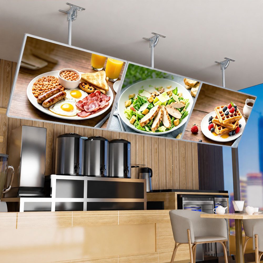Muxing Tafel LED Menüboard hängend, Werbeschild beleuchtet Gastronomie, (1-tlg)