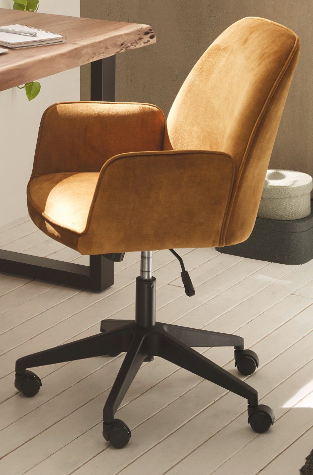 MCA furniture Bürostuhl Ottawa-O (Polsterstuhl, Kg Clubsessel, bis Farben), Curry 3 in 120