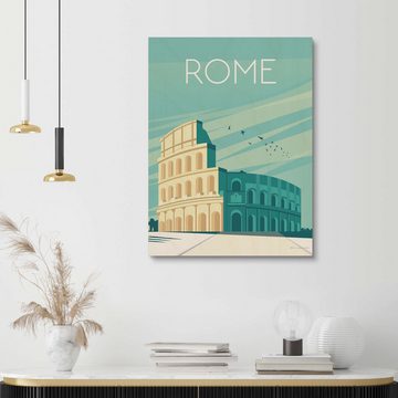 Posterlounge Holzbild Omar Escalante, Rom, Wohnzimmer Illustration