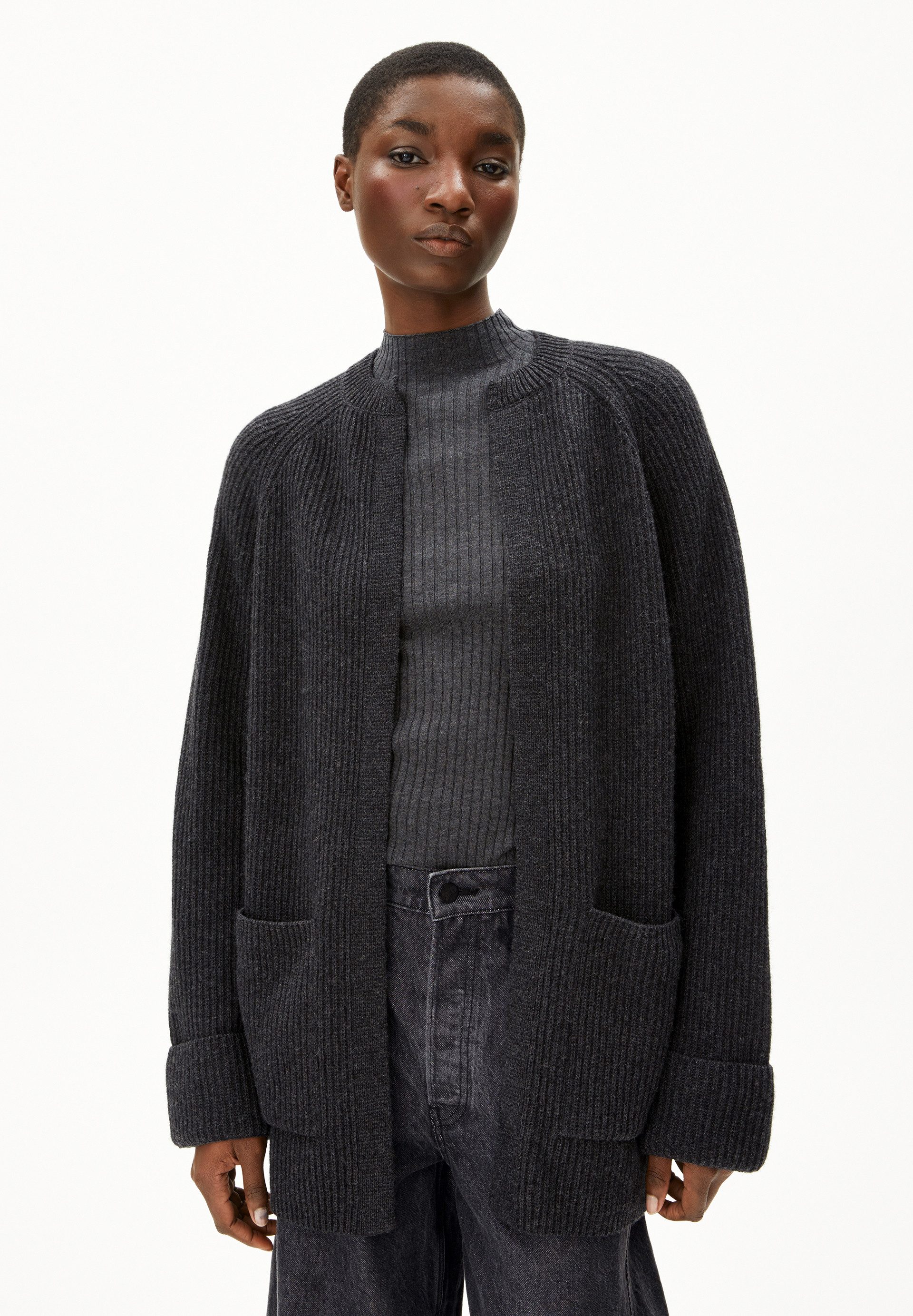 Armedangels Cardigan WARDAA Strickjacke aus Bio-Woll Mix (Loose Fit)