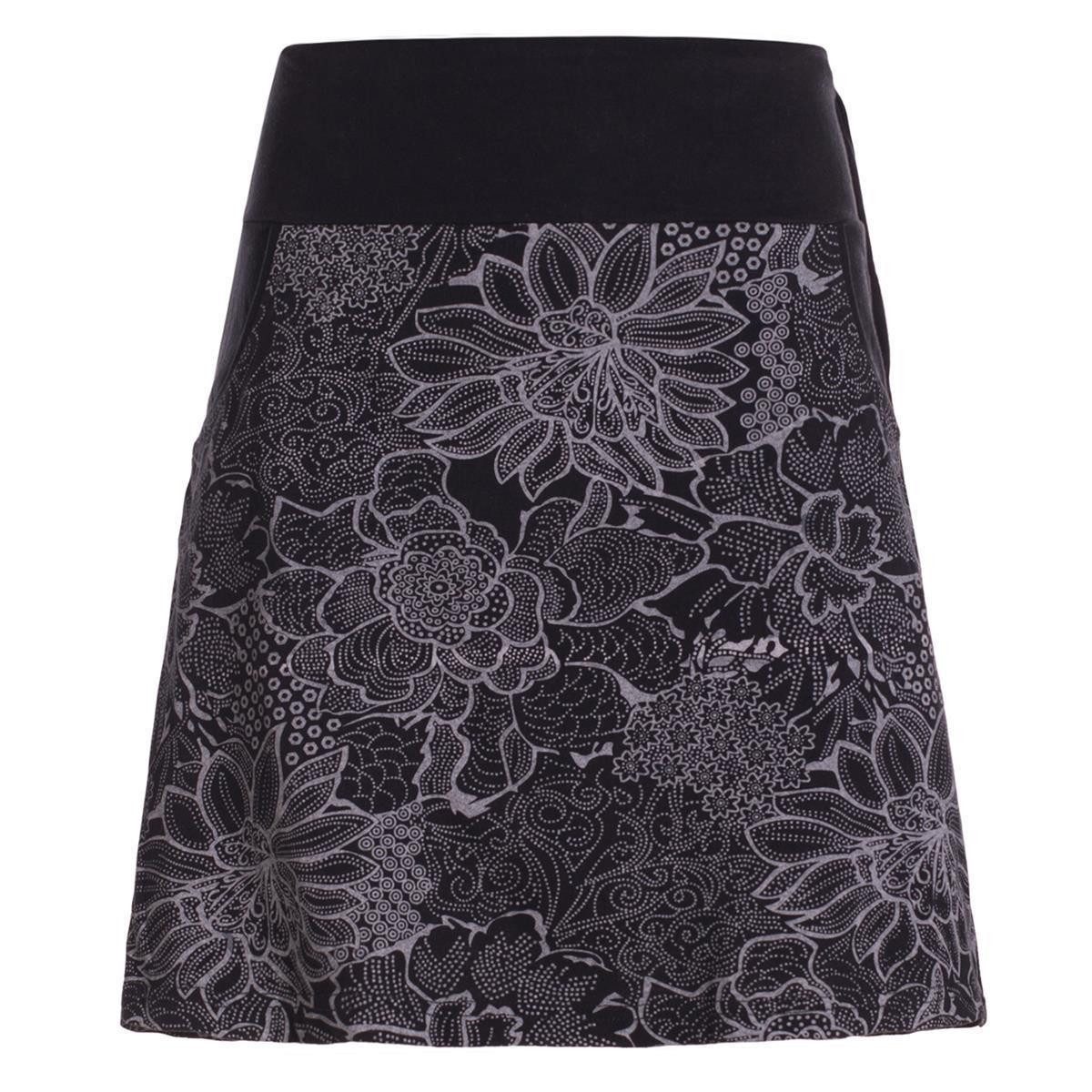 Vishes Minirock Kurzer Damen Baumwoll-Rock Mini-Rock mit Blumen-Spitze bedr günstig online kaufen