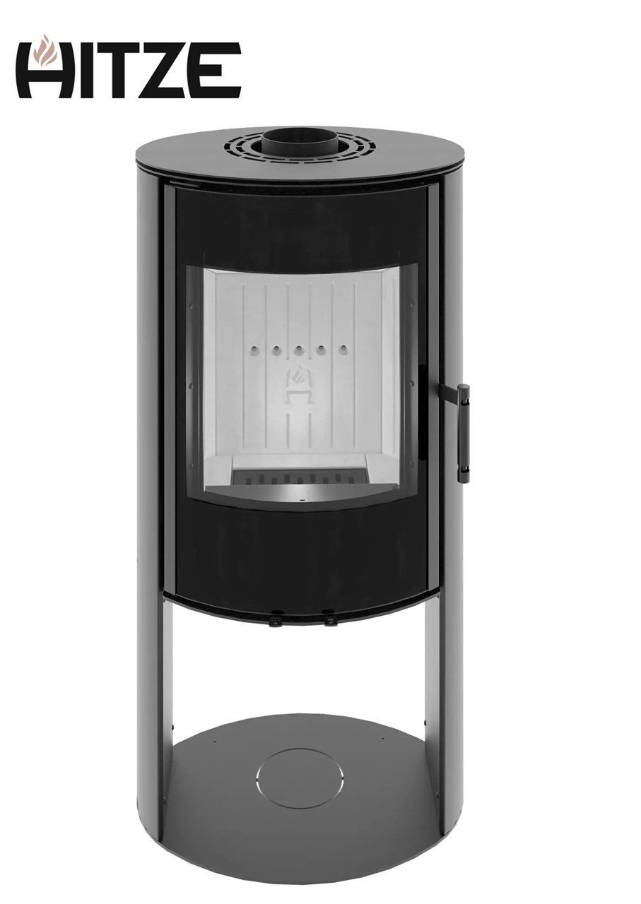 Hitze Kaminofen ELLISSE SB schwarz Brennkammer weiss Bauart1 BImSch V 2, 5,50 kW