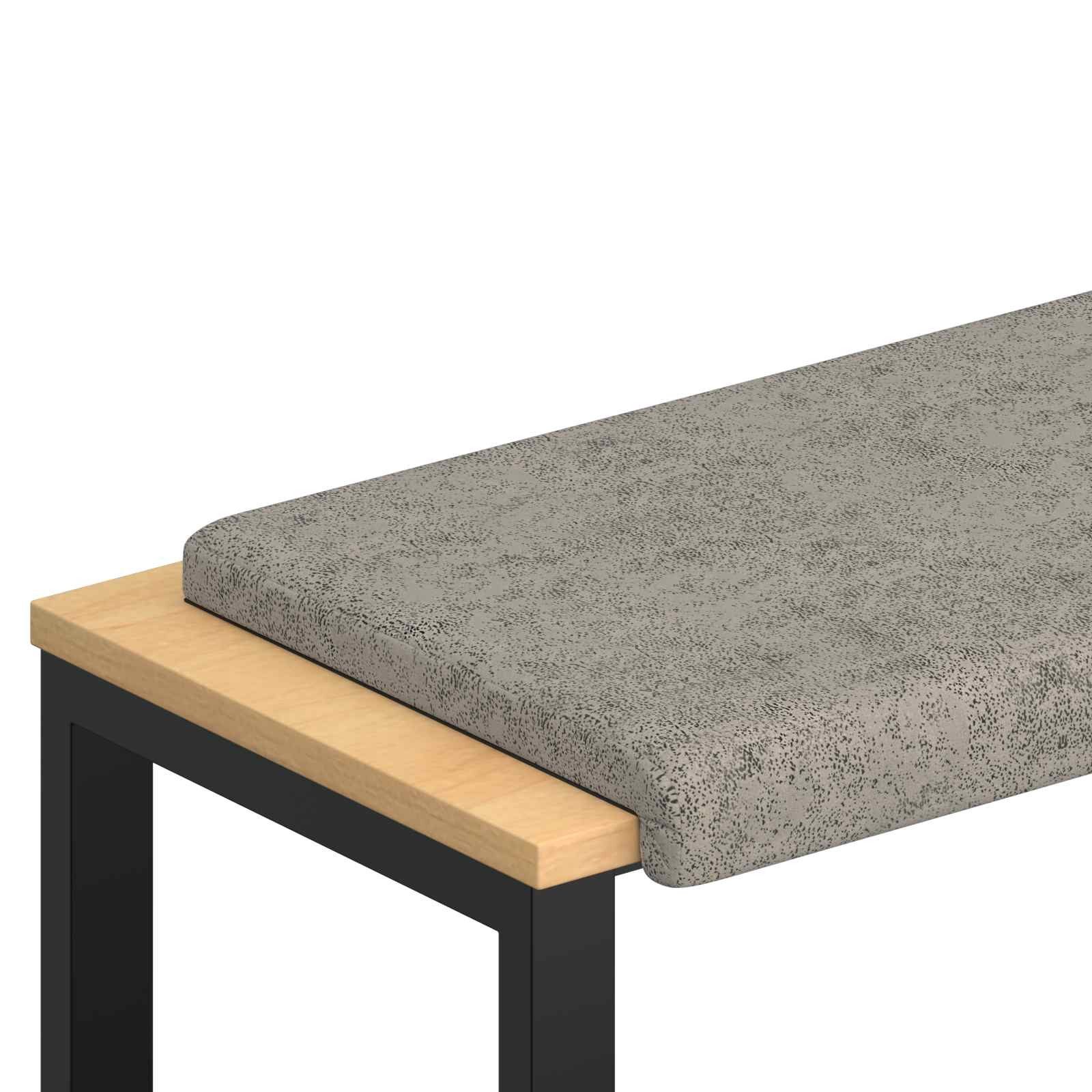 vidaXL Sitzauflage Bankkissen Kunstwildleder Hellgrau Tiefe 35 cm, (1 St)