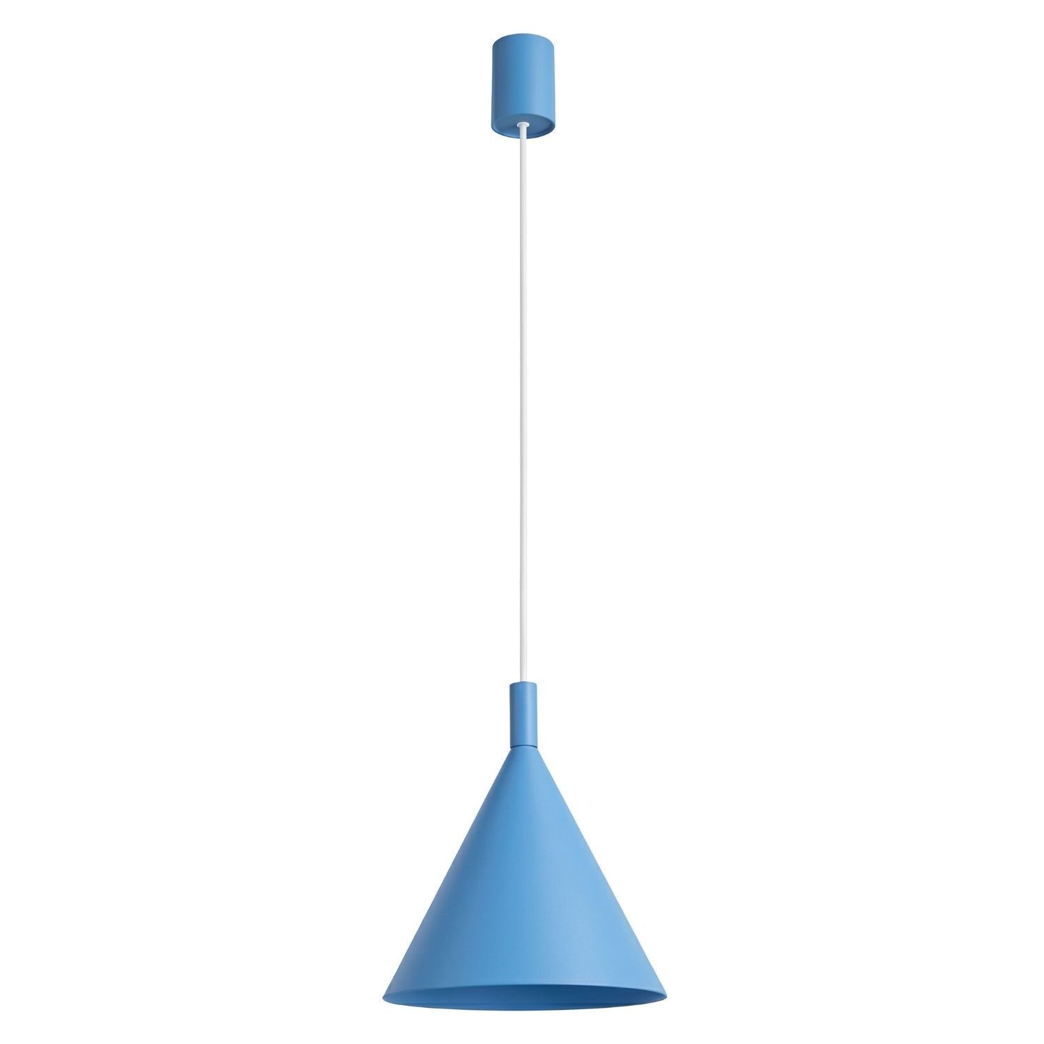 Licht-Erlebnisse Pendelleuchte LUNDY, ohne Leuchtmittel, Metall E27 Ø 245 cm rund H: max. 140 cm Hellblau Modern