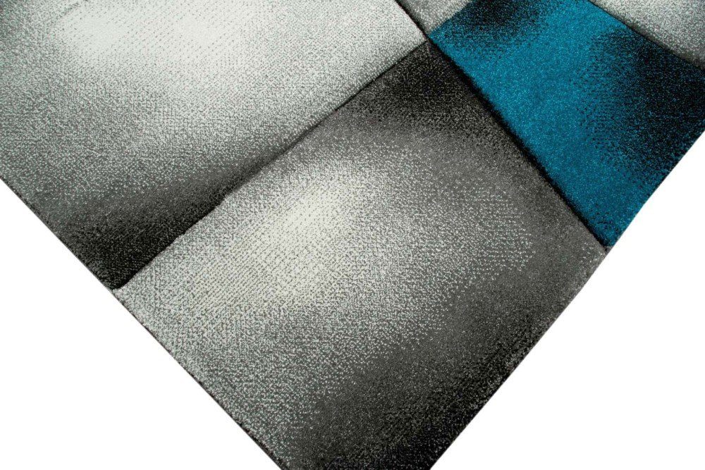 Carpetia Teppich Moderner Teppich Kurzflor Wohnzimmerteppich grau schwarz w günstig online kaufen