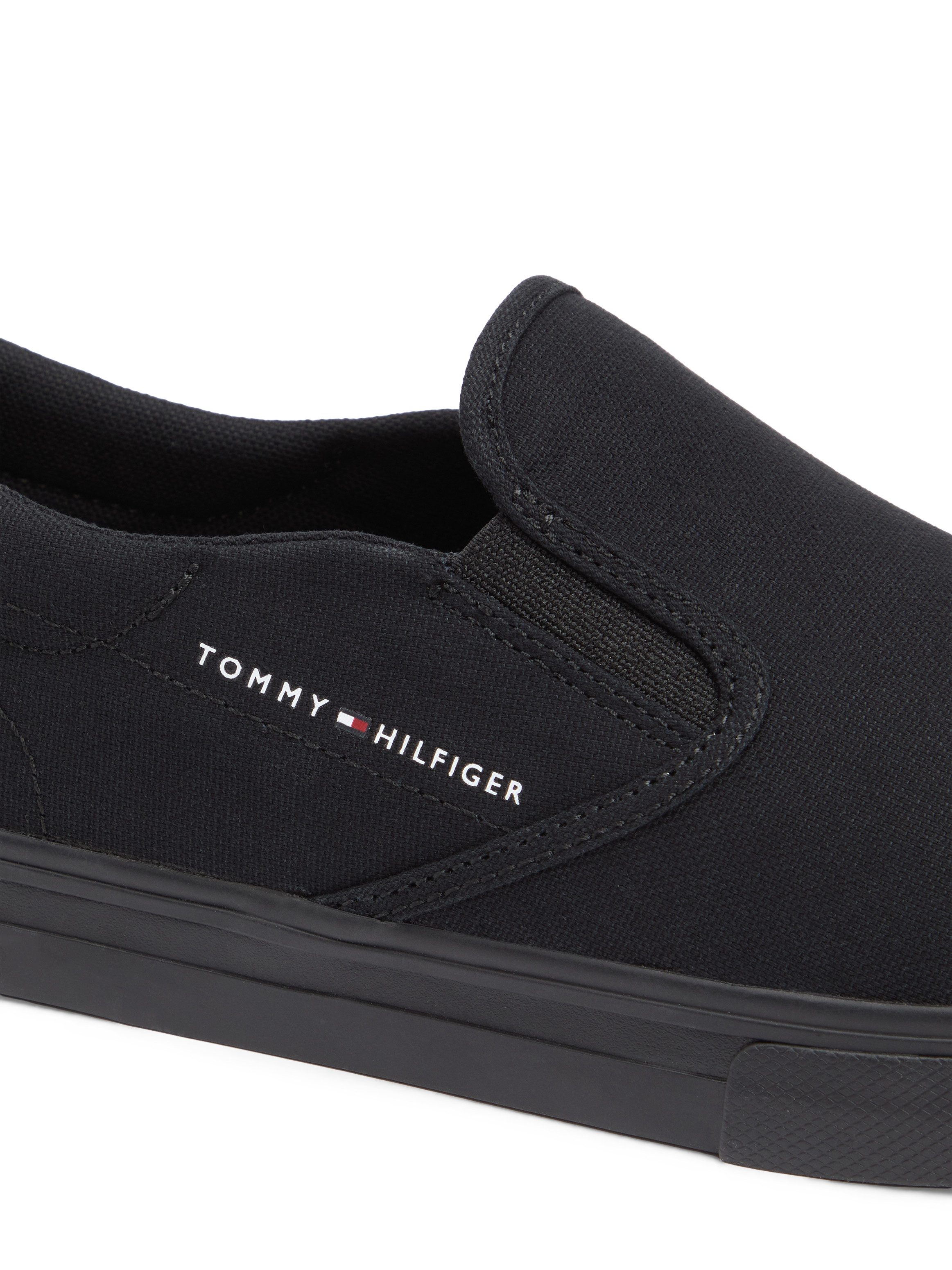 Tommy Hilfiger VULC CORE SLIP ON Slip-On Sneaker Freizeitschuh, Halbschuh, Slipper mit seitlichem Logoschriftzug